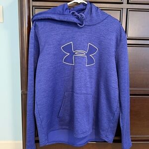 Under Armour blue purple cold gear hoodie hooded sweatshirt size large